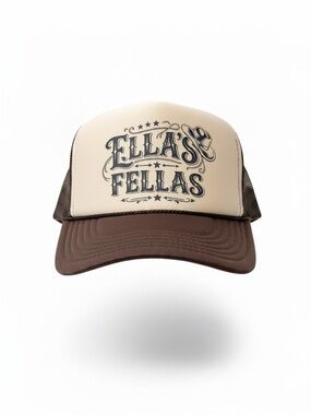 Ella’s Fellas Two-Tone Trucker Cap - Beige & Brown